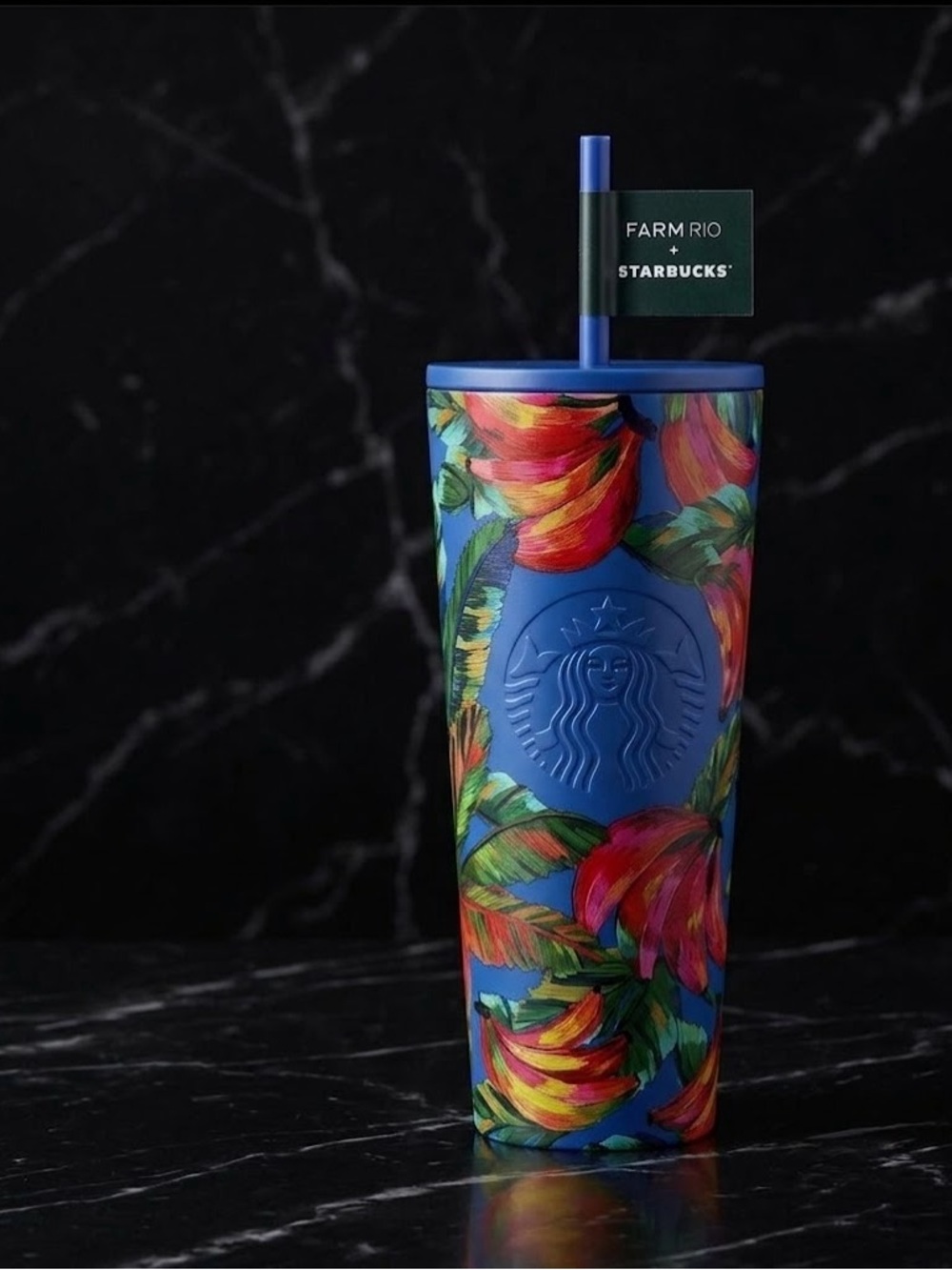 FARM Rio x Starbucks rare Blue Floral Starbucks Tumbler